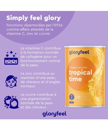 Collagen Powder 500g 12500mg Hydrolyzed Collagen Dose Tropical Flavor Enriched with Vitamin C Zinc and Copper Supports Skin Nails and Hair* No Additives - Buy Online on GoSupps.com