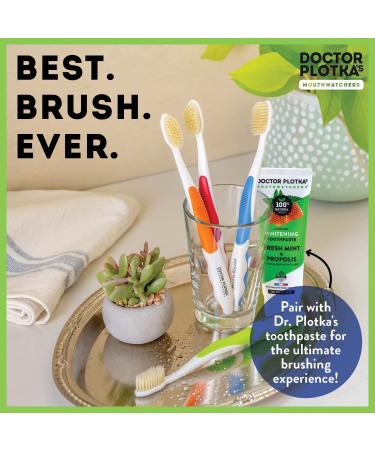 Dr. Plotka's Extra Soft Flossing Toothbrush - Ultra Clean Nano Toothbrush for Sensitive Teeth & Gums - 1 Orange Manual Toothbrush - Buy Online on GoSupps.com