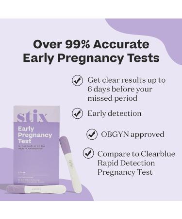 Stix Early Detection Pregnancy Tests | 6 Days Before Missed Period | Accurate & Easy to Use | 2 Tests - Buy Online on GoSupps.com
