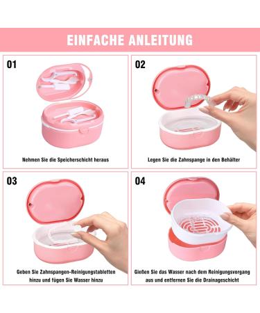 Premium Denture Cleaner & Storage Container - Durable Prosthesis Bath Box with Strainer | Ideal for Braces & Dentures - Buy Online on GoSupps.com