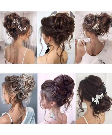 siduytin Messy And Curly With These Natural And Beautiful Hair Buns Fiber Messy Hair Bun Extensions Messy Curly Hair Buns light brown - Buy Online on GoSupps.com