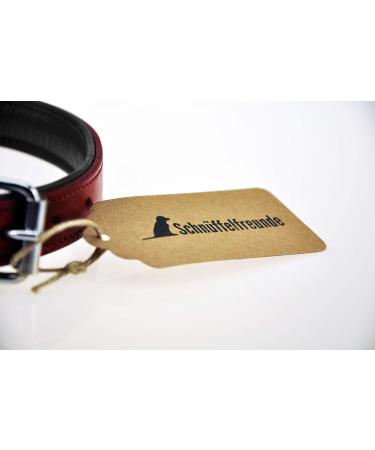 Sniffing Fans Leather Dog Collar - Padded Robust for All Sizes (S 24-30cm Red) - Perfect for Medium Large & Small Dogs - Buy Online on GoSupps.com