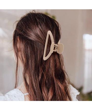 6 PCS Large Claw Clips for Thick Hair - Strong Hold Matte Hair Clips for Men and Women - Non-Slip Semicircle Hair Accessories for All Hairstyles - Buy Online on GoSupps.com