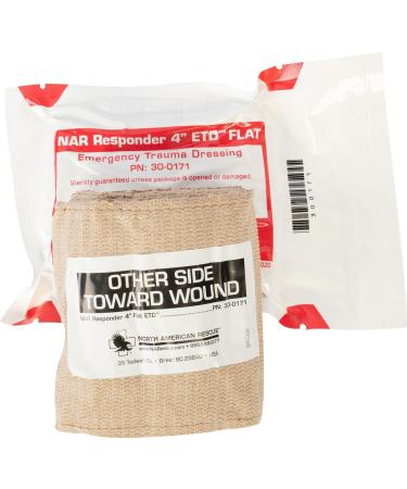 NAR Flat Responder 4" Emergency Trauma Dressing ETD - White