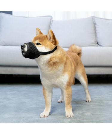 Adjustable Dog Muzzle - Breathable Mesh Nylon Anti-Bite & Anti-Barking for Small Medium Large Dogs (XS Black) - International Shipping Available - Buy Online on GoSupps.com