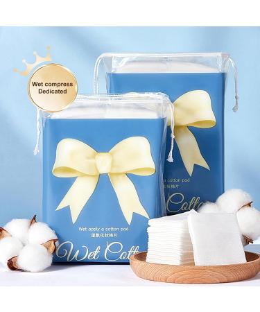 Cotton Pads for Makeup Removal Pack of 200 Wet Compress Cotton Sheets Super Fit Face Cleansing Pads Breathable Pads for Cosmetics Removal All Skin Types - Buy Online on GoSupps.com