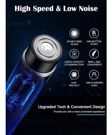 Portable USB Rechargeable Electric Razor - Perfect for Travel & Touch-ups, Unisex Shaver for Men and Women in Black - Buy Online on GoSupps.com