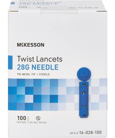 McKesson Twist Lancets 28G Sterile 1.8mm Needle - 100 Ct Pack - Buy Online on GoSupps.com