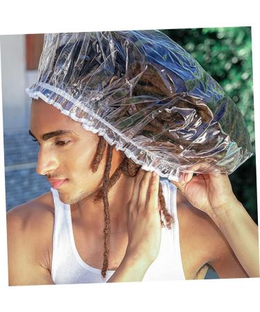 Transparent Plastic Shower Cap for Men and Women - Salon Bathing Head Cover - Buy Online on GoSupps.com