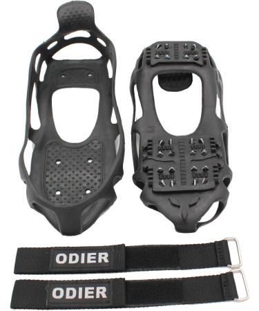 ODIER Ice Cleats Grippers for Shoes and Boots - 24 Teeth Crampons for Ice Snow & Freezing Mud - Buy Online on GoSupps.com