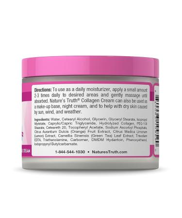 Natures Truth Professional Collagen Cream 4oz Skin Care Cream - White Formula - Buy Online on GoSupps.com