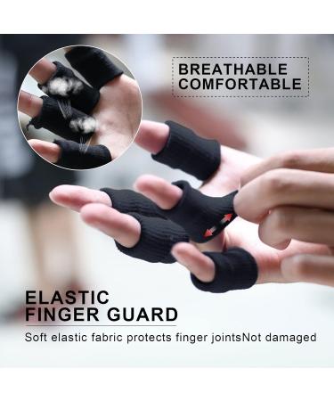 30pc TSHAOUN Finger Splint Protectors - Thumb/Trigger Brace Support for Pain Relief & Arthritis - Breathable Elastic Compression Sleeves for Sports & Typing - Black - Buy Online on GoSupps.com