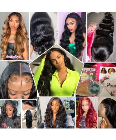 9A Brazilian Body Wave Lace Front Wig - 20 Inch Natural Black - Pre Plucked with Baby Hair - 150% Density - Glueless & Natural Color - For Black Women - Buy Online on GoSupps.com