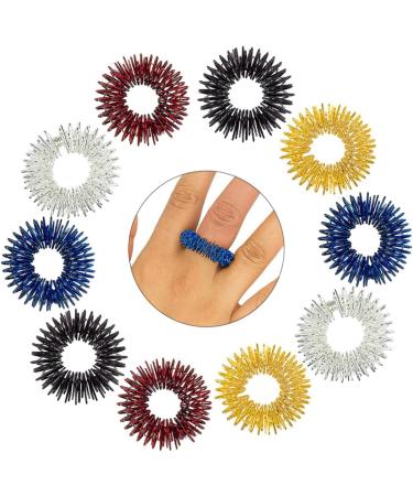 Shop Inoomp 10-St Wellness Massage Rings - Finger Circulation & Relaxation - International Shipping Available - Buy Online on GoSupps.com