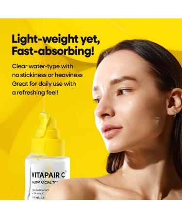 Nature Republic Vitapair C Glow Facial Toner - Vitamin Toners for Face Hydrating Skin Care for Women Niacinamide Korean Skincare Clean Clear Moisturizing Gentle Natural Beauty 150ml / 5.07 fl oz - Buy Online on GoSupps.com