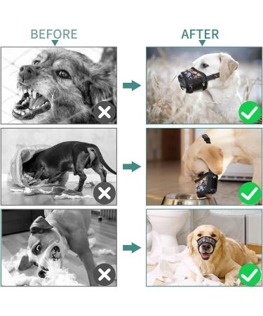 Heele Dog Muzzle - Soft Nylon Print Muzzle for Dogs | Breathable Air Mesh Design - International Shipping Available - Buy Online on GoSupps.com