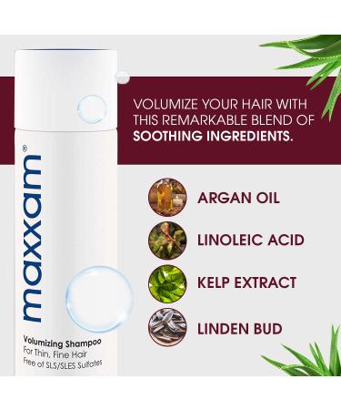 Maxxam Daily Volumizing Shampoo for Hair Growth - Gentle Thickening Shampoo for Color Treated Hair - 10 Fl Oz - Buy Online on GoSupps.com
