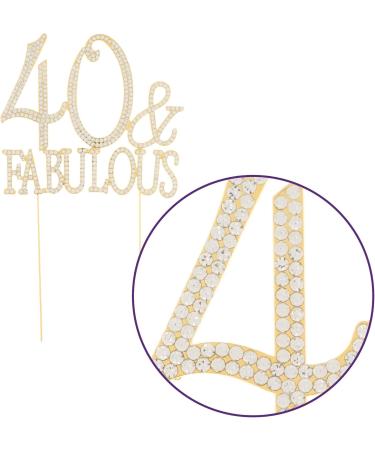 D coration de g teau de 40e anniversaire avec l'inscription en anglais 40&Fabulous (fran ais non garanti) 40 & Fabulous Gold - Buy Online on GoSupps.com