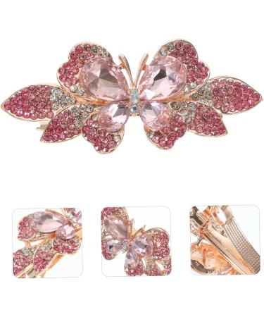 Ipetboom Rhinestone Hair Clip Rhinestone Hair Barrette Sparkly Hair Clips Spring Hair Clips Spring Barrette Butterfly Hair Barrettes Hair Clip for Wedding Headgear Bride Vintage Metal - Buy Online on GoSupps.com