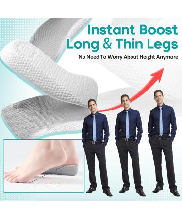 Buy Brandone Orthopedic Insoles - Height Increase & Arch Support for Foot Pain Relief (Gray 1.4 Inch) - Ideal for Plantar Fasciitis & Flat Feet - International Shipping Available - Buy Online on GoSupps.com