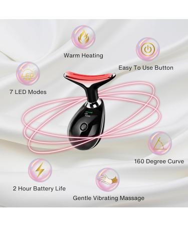 7 Color Face & Neck Massager - Anti-Wrinkle Facial Device (Black) for Glowing Skin | Shop Internationally - Buy Online on GoSupps.com