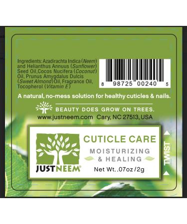 justneem Neem Cuticle Care Pen - Sunflower & Coconut Oil - Vitamin E - Nail Strengthener & Cuticle Hydrator - 0.07oz - Buy Online on GoSupps.com