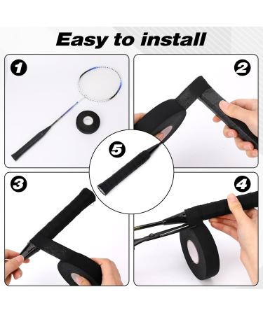 Kalione Non-Slip Hockey Racket Tape - 25m x 25mm Self-Adhesive Handle Band for Badminton Golf and Tennis - Durable Wear-Resistant Black - Buy Online on GoSupps.com