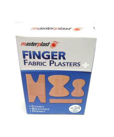 Fabric Plasters Finger Plasters Fabric Bandage First Aid Plaster Strip x 24