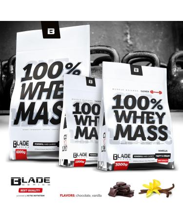 Blade Series 100% Whey Mass - Instant Dietary Support Drink for Bodybuilders | 3000g Vanilla & Chocolate | Boost Energy & Protein - Buy Online on GoSupps.com