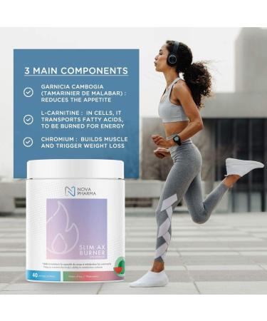 Nova Pharma Pre Workout Powder Watermelon - Garcinia Cambogia - L Carnitine Supplement - Chromium Supplement - 40 Servings (Watermelon) - Buy Online on GoSupps.com