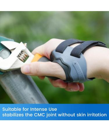 Velpeau CMC Thumb Brace for Osteoarthritis - Comfortable Joint Stabilization & Pain Relief | X-Small Grey Left Hand - Buy Online on GoSupps.com