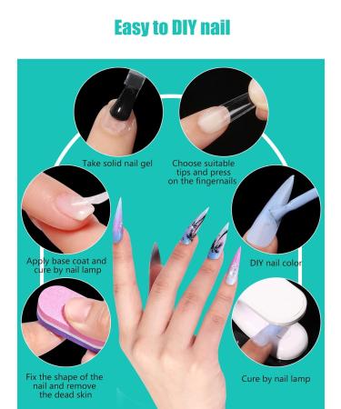 Deciniee 240 Pcs Full Cover Square Nail Tips - Perfect for Gel Nails 12 Sizes for Nail Studios & DIY Nail Art - Buy Online on GoSupps.com