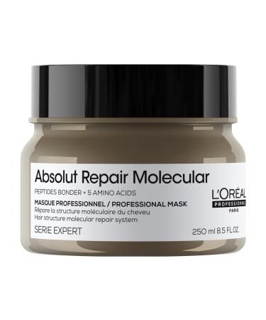 L Or al Professionnel Absolut Repair Molecular Hair Mask | Repair Damage & Restore Strength | Extra Detangling & Hydration | Peptides Bonder | For Extremely Dry Damaged Hair