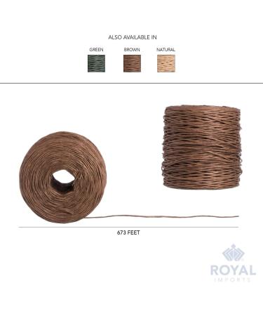 Royal Imports Bind Wire Twine for Bouquets, Wreaths & Crafts - 673 Ft - Brown - Buy Online on GoSupps.com
