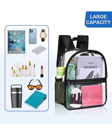 Oraben Clear Stadium Approved Small Transparent Backpack - Black for Sports Events & Concerts - Buy Online on GoSupps.com