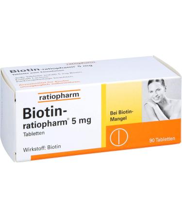 Buy Biotin Ratiopharm 5 mg Tablets - 90 Count for Healthy Hair Skin & Nails | International Shipping Available - Buy Online on GoSupps.com