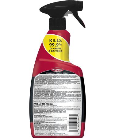 Weiman 22oz Disinfecting Stovetop & Stainless Steel Cleaner - Daily Kitchen Appliance Cleaning Kit - Buy Online on GoSupps.com