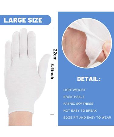 Moisturising Cotton Gloves for Eczema Sensitive Skin - Pack of 2 Pairs, Overnight Hand Cream Protection for Men and Women - Buy Online on GoSupps.com