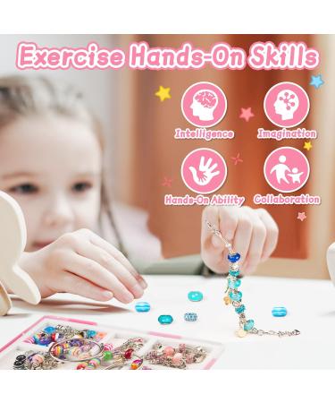 150 PCS Large Charm Bracelet Making Kit for Girls Ages 8-12 | Unicorn Mermaid DIY Jewelry Supplies | Arts and Crafts Gift Set for Teenage Girls - Buy Online on GoSupps.com