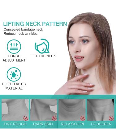 Instant Neck Lift Tape - Face & Neck Lifting Stickers - Adhesive Patch for Double Chin Reduction, Wrinkle Smoothing, and Fine Line Fading - 4 Lift Bands + 20 Replacement Tapes - Buy Online on GoSupps.com
