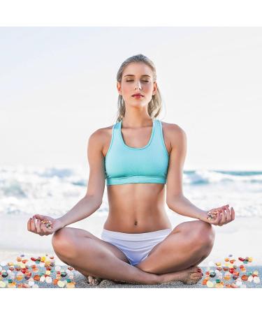 Buy Aitsite Gemstone Set - Natural Multicolor Tumbled Stones (7-9mm) for Jewelry & Healing - Buy Online on GoSupps.com