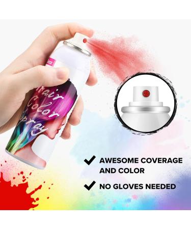 ONE-TIME USE Red Temporary Hair Color Spray for Crazy Hair Day Christmas Party Cosplay - 1-Day Washable Spray-On 100ML - Buy Online on GoSupps.com