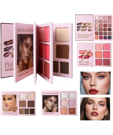 Eyeshadow palette - 43 colors - Four-layer flipbook-style highlighter - Blush palette - For everyday wear holidays birthdays and travel - Buy Online on GoSupps.com