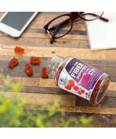 Sugar-Free Fiber Supplement Gummies - 4g Soluble Fiber - Plant-Based Prebiotic for Digestive Health - Berry Flavor - 60 Gummies - Buy Online on GoSupps.com