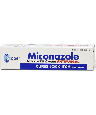 6 Pack Globe Miconazole Nitrate 2% Anti Fungal Cream - 1oz Tube | Treats Athlete's Foot, Jock Itch, Ringworm - Buy Online on GoSupps.com