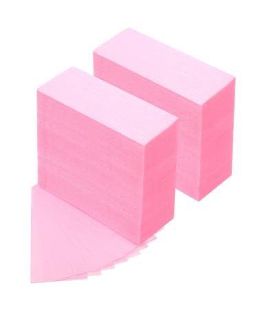 400 Pieces Non Woven Wax Strips Facial and Body Hair Removal Waxing Strips Epilating Wax Strip Paper (Pink)