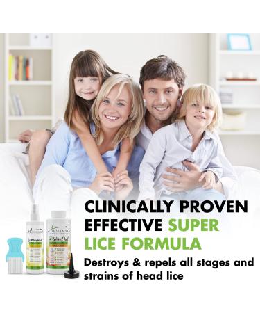 Head Hunters Extra Strength Lice Treatment Shampoo Kit with Repellent Spray & Comb - Non-Toxic & Effective Family Hair Treatment - Buy Online on GoSupps.com