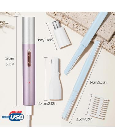 Nose & Ear Trimmer for Men & Women - Rechargeable Eyebrow Razor & Painless Facial Hair Removal Tool - Portable Dermaplane Shaver (Blue - Buy Online on GoSupps.com