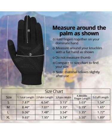 Extremus Winter Gloves for Men Women  Touchscreen Running Gloves  Anti-Slip Palm Warm Gloves for Running  Cycling  Hiking & Driving  Cold Weather Thermal Gloves Liner A:Black-Gray Large - Buy Online on GoSupps.com