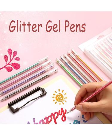 Strengthfully Glitter Gel Pen Set 1.0 Mm Strengthfully Gel Pen Markers Set Glitter Gel Pens for Adult Coloring Book with Case Multicolor Glitter Gel Pens for Writing 18pc - Buy Online on GoSupps.com